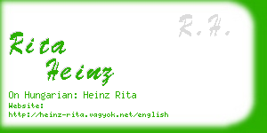 rita heinz business card